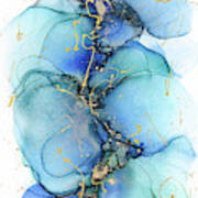 Mixed Media Abstract Petals Painting Art Print