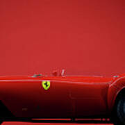 Model Ferrari 375 Plus On Red Art Print