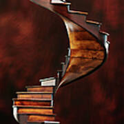 Model Of A Spiral Staircase Art Print