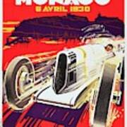 Monaco Grand Prix 1930, Vintage Racing Poster Art Print
