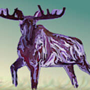 Montana Moose 2 Art Print