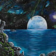 Moon Light Island Art Print