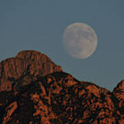 Moon Rise Over Mount Wrightson Art Print