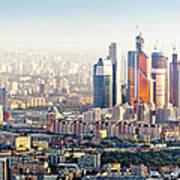 Moscow Skyline. Aerial View Art Print