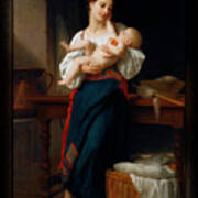 Mother And Child By William Adolphe Bouguereau Art Print