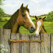 Mother And Foal Art Print