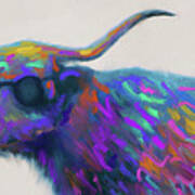 Multicolor Bull Art Print