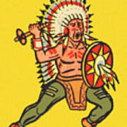 Native American Warrior Art Print