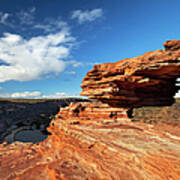 Natures Window Natural Rock Arch In Art Print