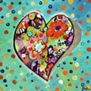 Neon Hearts Of Love Iii Art Print