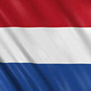 Netherland, Dutch Flag Art Print