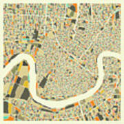 New Orleans Map 1 Art Print
