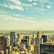 New York City Skyline With Central Park Art Print