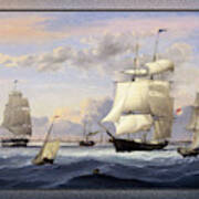 New York Harbor By Fitz Henry Lane Art Print