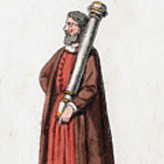 Nobleman With Silver Column, Costume Art Print