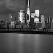 Nyc Skyline With Freedom Tower Art Print