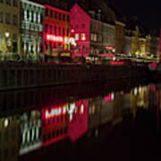 Nyhavn At Night Art Print