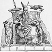 Odin Enthroned Art Print