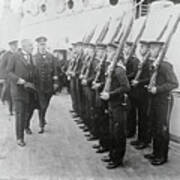 Officers Inspecting German Sailors Art Print