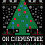 18x18 Chemis-Tree Chemistree Funny Christmas Chemistry Quote Humor Throw Pillow Multicolor 