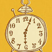 Old Time Alarm Clock Art Print