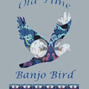 Old Time Banjo Bird Art Print