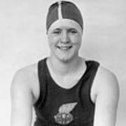 Olympic Swimmer Gertrude Ederle Art Print