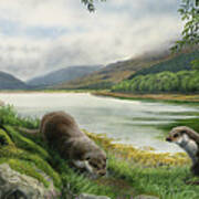 Otters 2252 Art Print