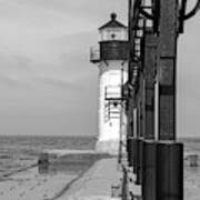 Outer Lighthouse B/w Art Print