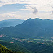 Panoramic View Of Lago Di Como And Art Print