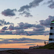 Pastel Sunset West Point Lighthouse Art Print