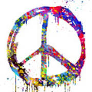 Peace Sign-colorful Art Print