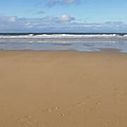 Peaceful, Sandy Beach At Low Tide Art Print