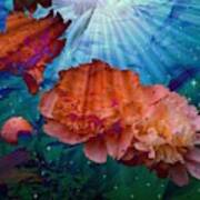 Peonies Under Water Art Print