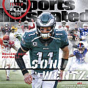 Philadelphia Eagles Carson Wentz, 2018 Nfl Football Preview Sports Illustrated Cover Art Print