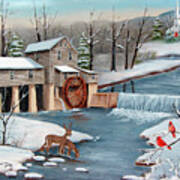 Pigeon Forge In The Winter Art Print