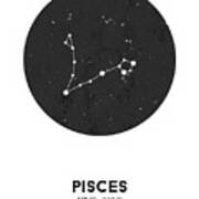 Pisces Print - Zodiac Signs Print - Zodiac Posters - Pisces Poster - Night Sky - Pisces Traits Art Print