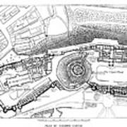 Plan Of Windsor Castle Art Print