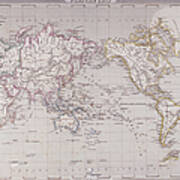 Planispheric Map Of The World Art Print
