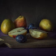 Plums And Pears Art Print