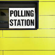 Polling Station Sign Art Print