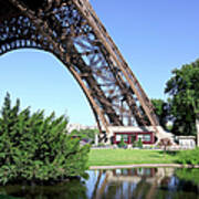 Pond At Foot Of Eiffel Tower Art Print