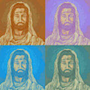 Pop Art Jesus Collage Art Print