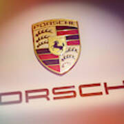 Porsche Car Emblem Angled Art Print