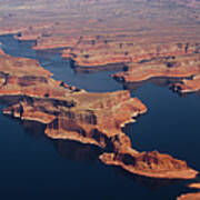 Portion Of Lake Powell From The Air Art Print