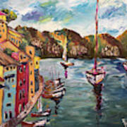 Portofino Harbor Art Print