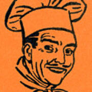 Portrait Of A Chef Art Print