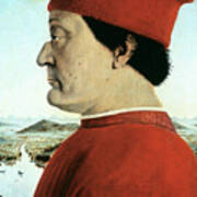 Portrait Of Federico Da Montefeltro Art Print