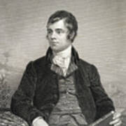 Portrait Of Poet Robert Burns Art Print