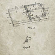 Pp1007-sandstone Rat Trap Patent Print Art Print